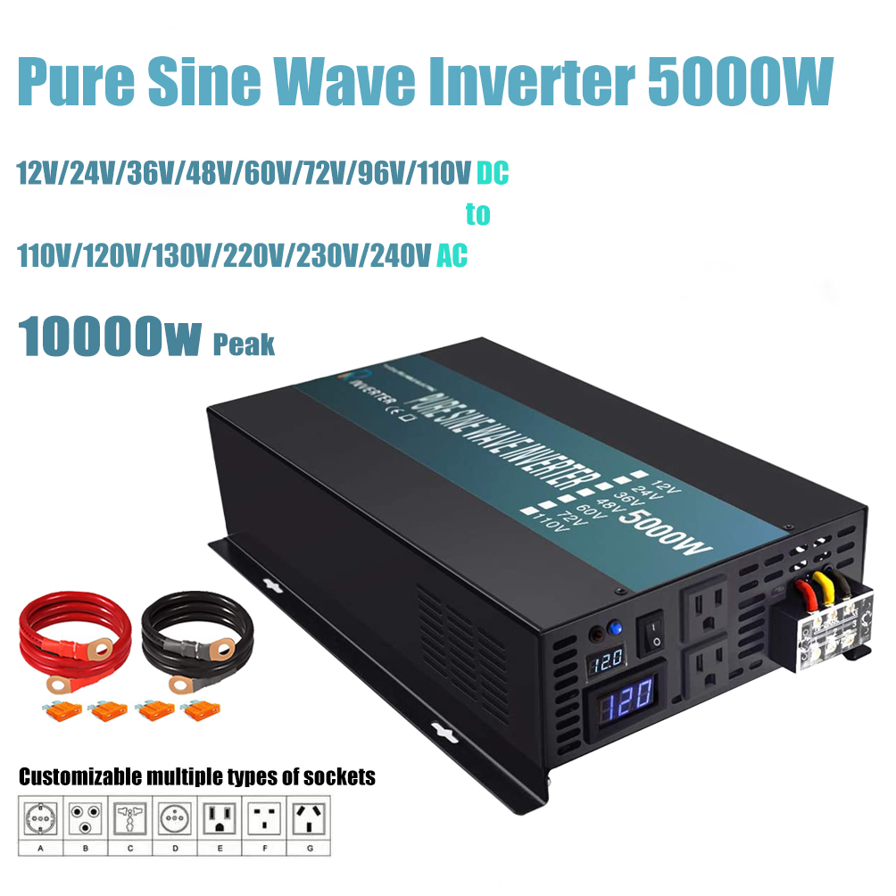 Pure Sine Wave Inverter 5000W 48V 220V - Nguyên Chất Sóng Sin Inverter 5000W