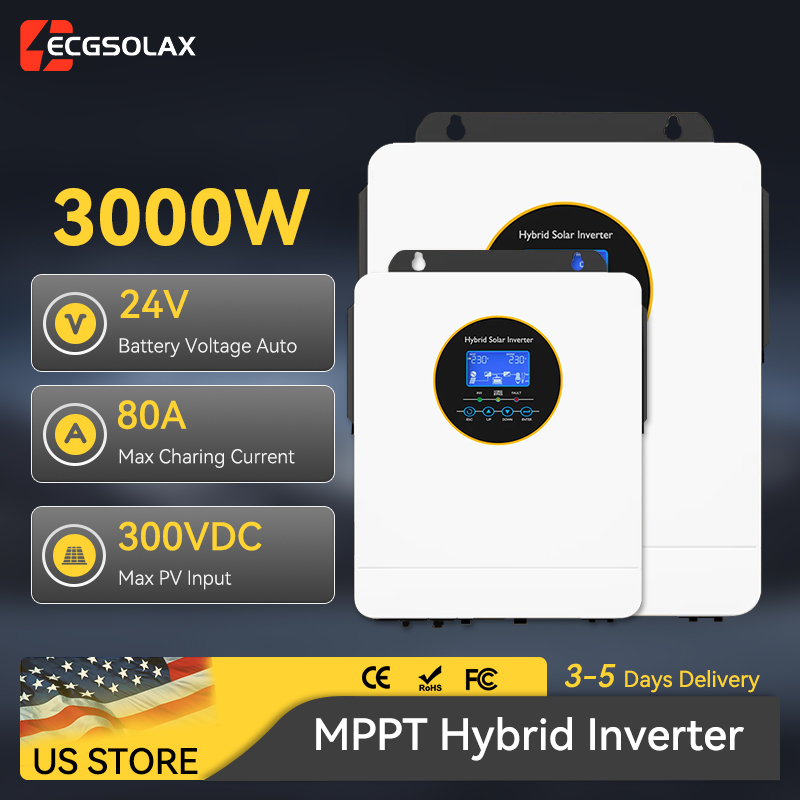 ECGSOLAX 3000W Off Grid Hybrid - đánh giá và giá Inverter Pure Sine Wave 60Hz 120V 3000W