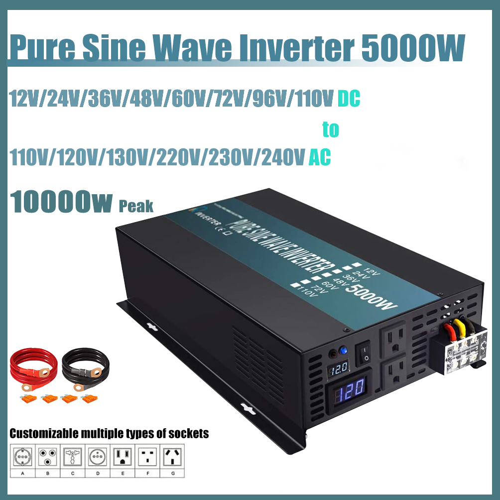 Off Grid Pure Sine Wave Solar  - đánh giá và giá Pure Sine Wave Inverter 5000W 48V 220V