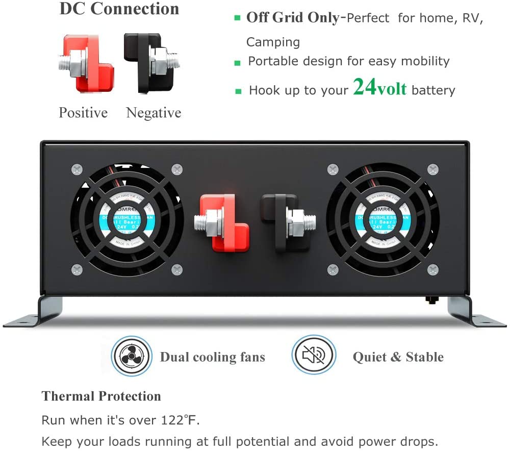Pure Sine Wave Inverter 3000W  - đánh giá và giá Inverter Pure Sine Wave 60Hz 120V 3000W