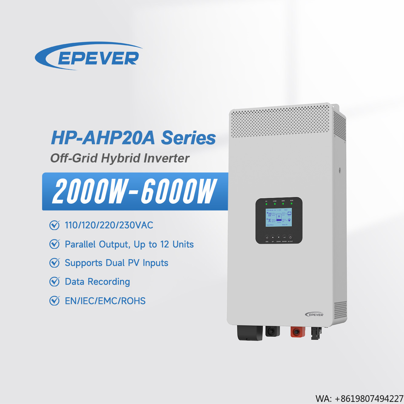 Epever Inverter Dc 24V 48V to  - đánh giá và giá Hybrid Solar Inverter 5.5Kw Mppt 48V