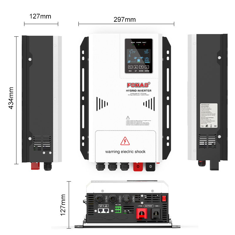 Fchao Solar Hybrid Inverter 3K - đánh giá và giá Hybrid Solar Inverter 5.5Kw Mppt 48V