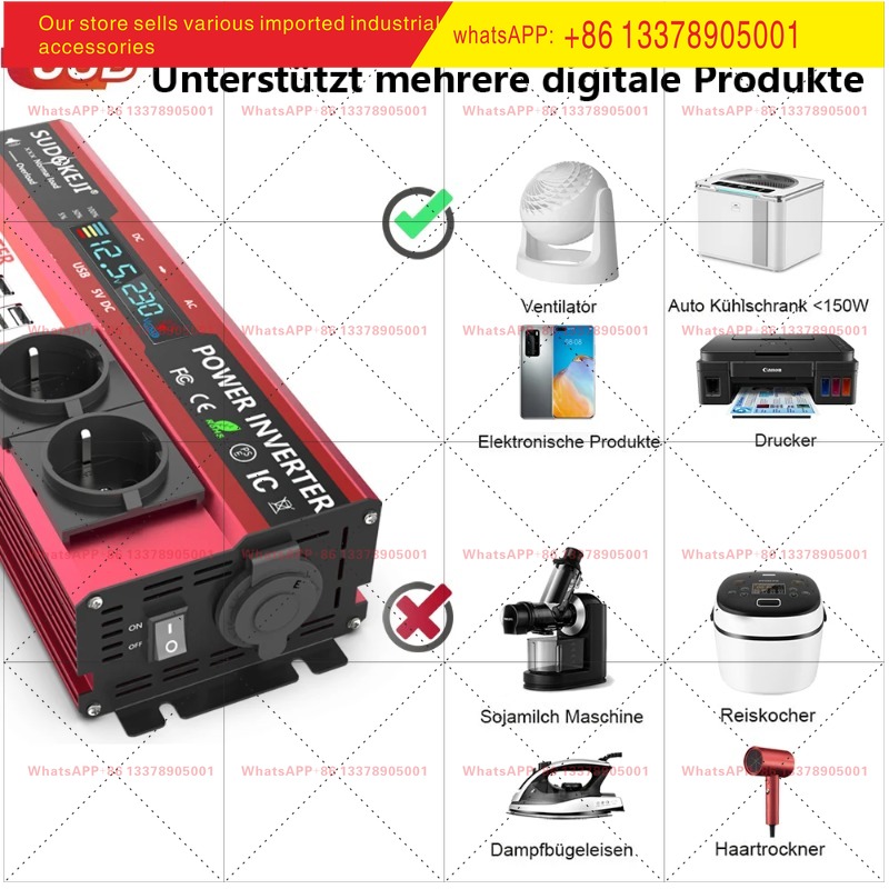 12V To 220V 4000W Peak Power I - đánh giá và giá Power Inverter 12V 220V 4000W Continuous