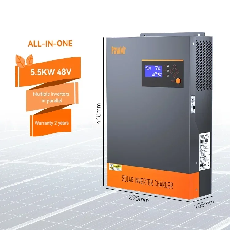 3-Phase Hybrid Solar Inverter  - đánh giá và giá Hybrid Solar Inverter 5.5Kw Mppt 48V