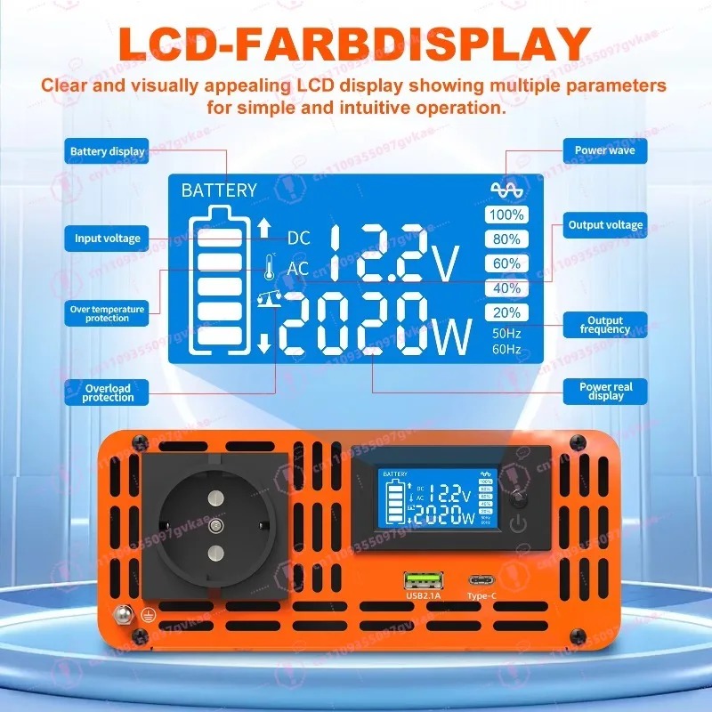 Peak 4000W 12v 24V 48v Dc To A - đánh giá và giá Power Inverter 12V 220V 4000W Continuous