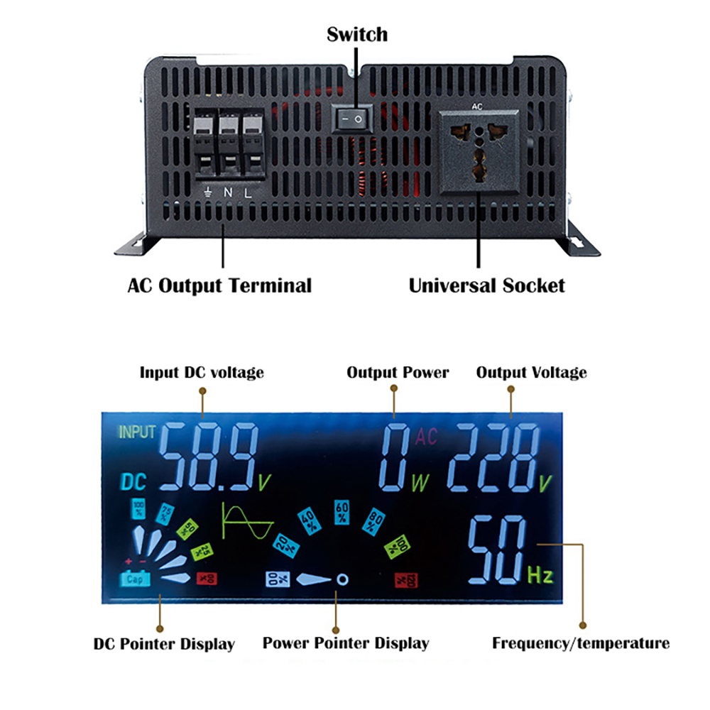 Pure Sine Wave Inverter 12v 22 - đánh giá và giá Pure Sine Wave Inverter 5000W 48V 220V