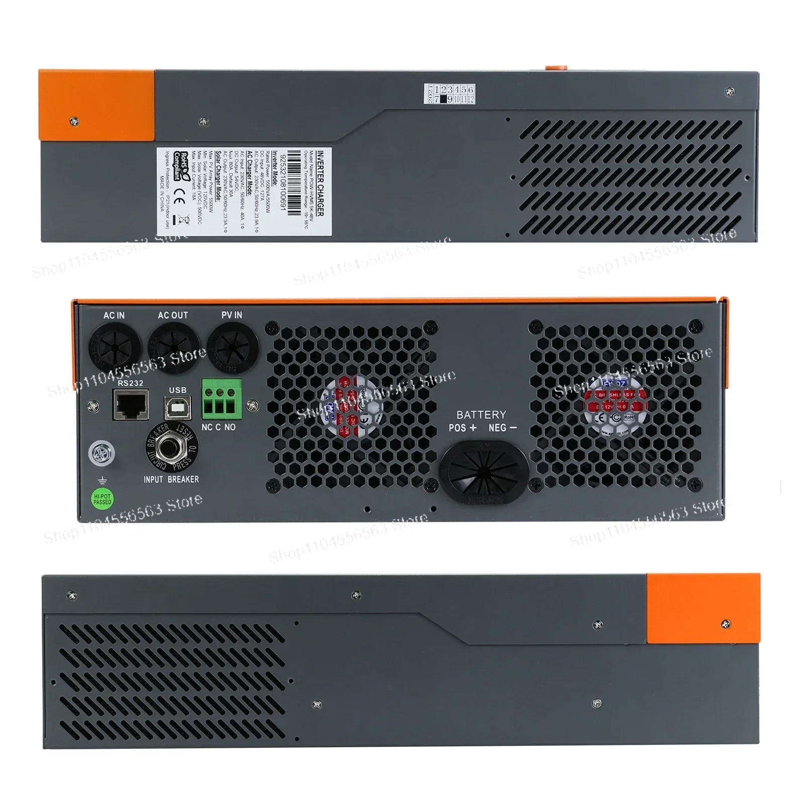 5.5KW 3-Phase Hybrid Solar Inv - đánh giá và giá Hybrid Solar Inverter 5.5Kw Mppt 48V