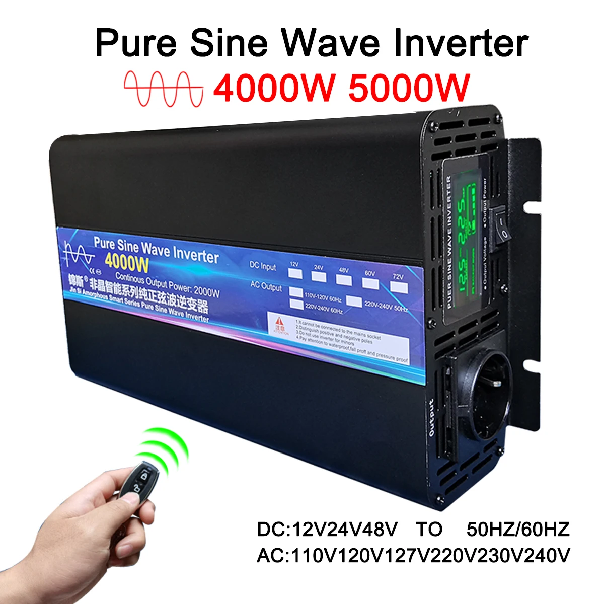 Pure Sine Wave Power Inverter  - đánh giá và giá Pure Sine Wave Inverter 5000W 48V 220V