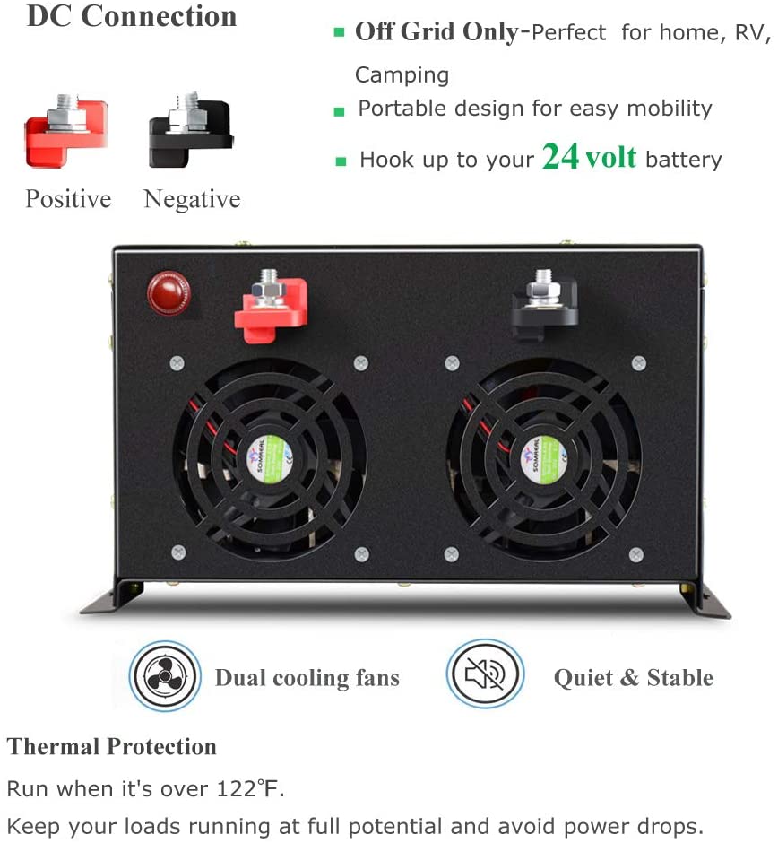 Off Grid Pure Sine Wave Solar  - đánh giá và giá Pure Sine Wave Inverter 5000W 48V 220V
