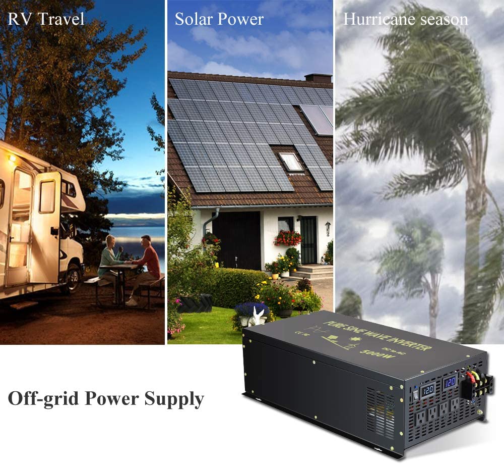 Off Grid Pure Sine Wave Solar  - đánh giá và giá Pure Sine Wave Inverter 5000W 48V 220V