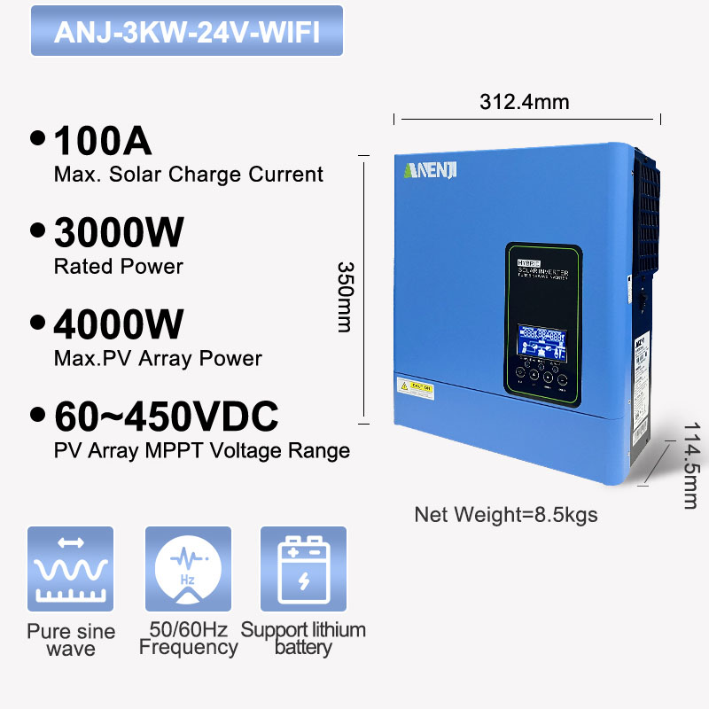 24V 3000W 120V off grid solar  - đánh giá và giá Inverter Pure Sine Wave 60Hz 120V 3000W