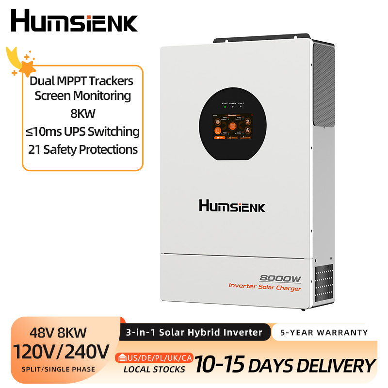 Humsienk 48V 8KW 3-in-1 Solar  - đánh giá và giá Mppt Hybrid Inverter 48V 8Kw 3 Phase