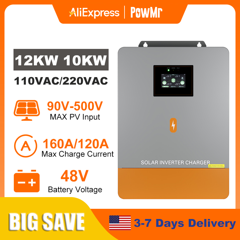 PowMr 12KW 10KW Split Phase In - đánh giá và giá Split Phase Inverter 10Kw 110V 220V