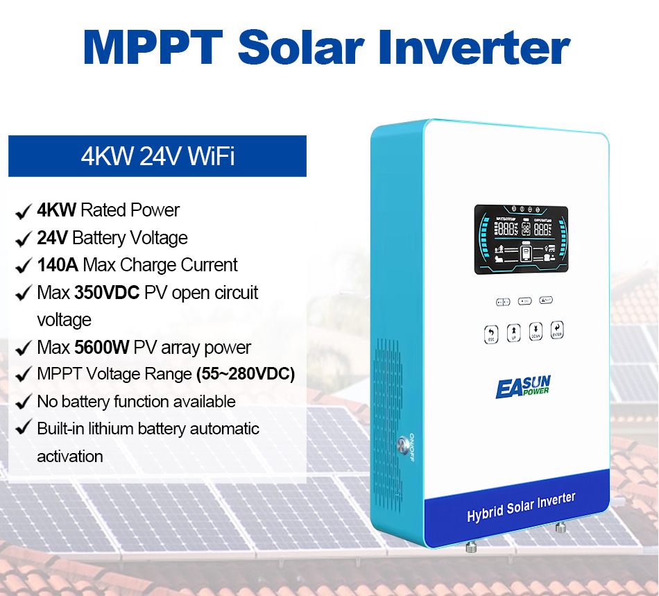 EASUN POWER 4000W Hybrid Inver - đánh giá và giá Grid Tie Inverter Limiter 2000W